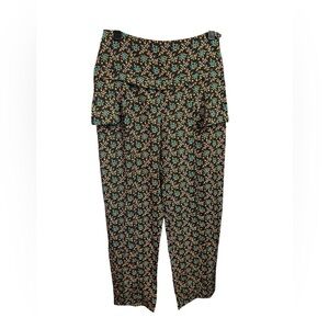 Mayle Black Floral Cropped Pants